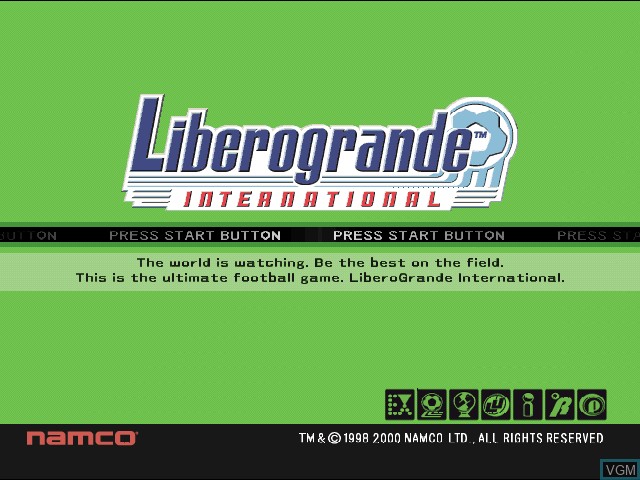 Image de l'ecran titre du jeu Libero Grande International sur Sony Playstation
