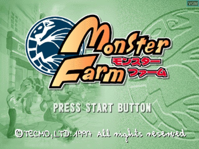 Image de l'ecran titre du jeu Monster Farm sur Sony Playstation