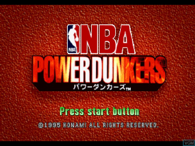 Image de l'ecran titre du jeu NBA Power Dunkers sur Sony Playstation