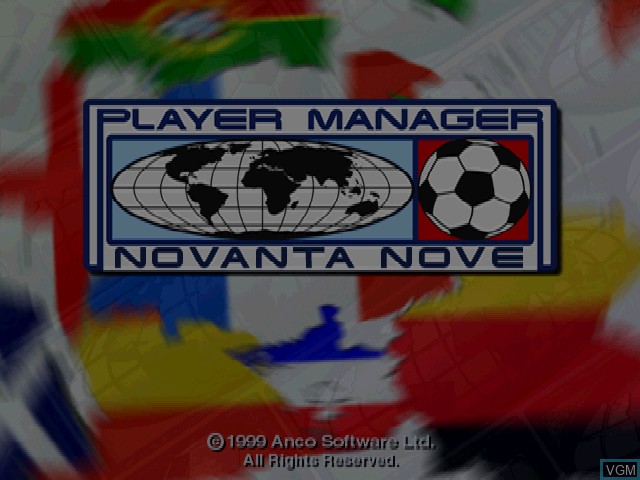 Image de l'ecran titre du jeu Player Manager Novanta Nove sur Sony Playstation