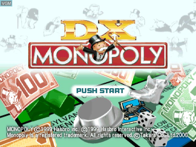 Image de l'ecran titre du jeu DX Monopoly sur Sony Playstation