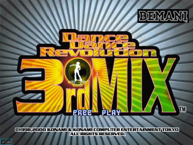 Image de l'ecran titre du jeu Dance Dance Revolution 3rd Mix sur Sony Playstation