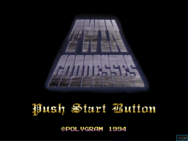 Image de l'ecran titre du jeu Twin Goddesses sur Sony Playstation
