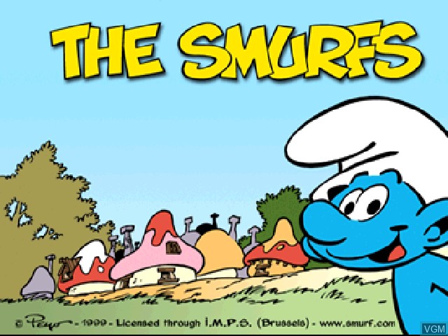 Image de l'ecran titre du jeu Smurfs, The sur Sony Playstation
