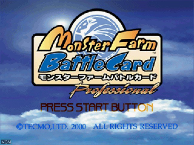 Image de l'ecran titre du jeu Monster Farm Battle Card sur Sony Playstation