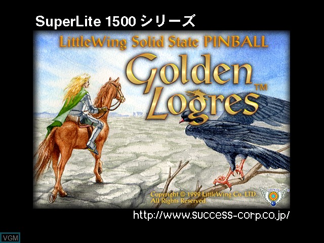 Image de l'ecran titre du jeu SuperLite 1500 Series - Pinball - Golden Logres sur Sony Playstation