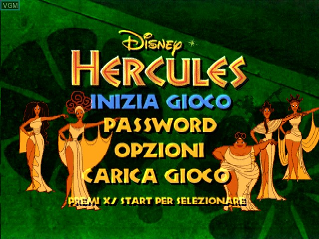 Image de l'ecran titre du jeu Disney Action Game Disney Presenta Hercules sur Sony Playstation