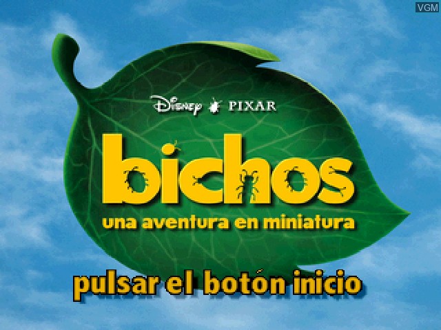 Image de l'ecran titre du jeu Bichos Una Aventura en Miniatura sur Sony Playstation