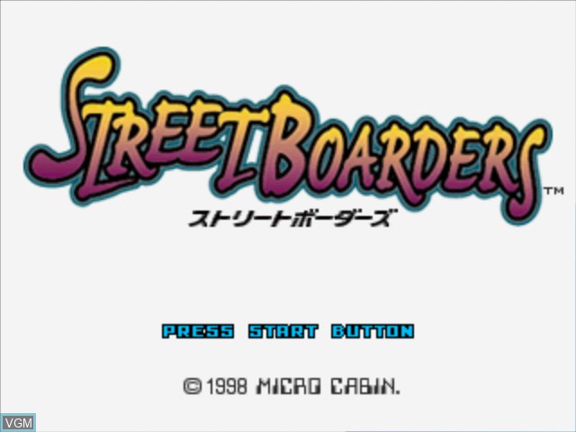 Image de l'ecran titre du jeu Street Boarders sur Sony Playstation