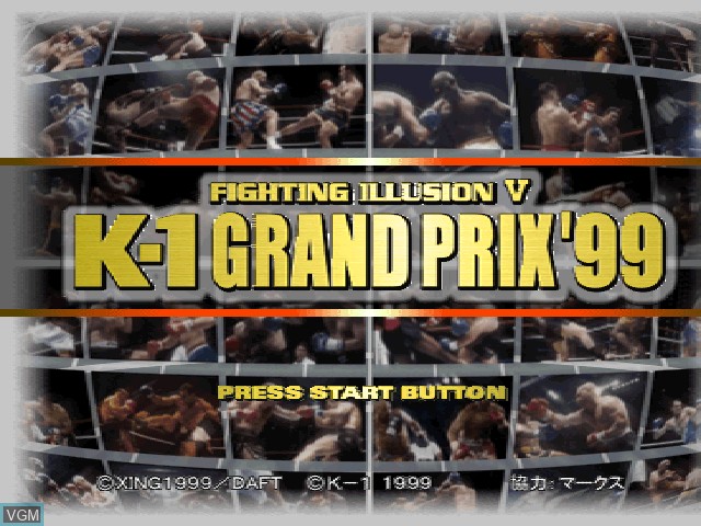 Image de l'ecran titre du jeu Fighting Illusion V - K-1 Grand Prix '99 sur Sony Playstation