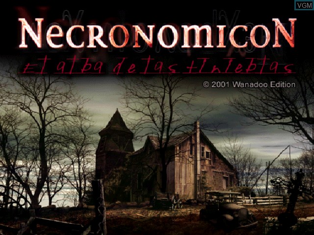 Image de l'ecran titre du jeu Necronomicon - El Alba de las Tinieblas sur Sony Playstation
