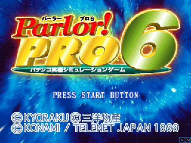 Image de l'ecran titre du jeu Parlor! Pro 6 sur Sony Playstation