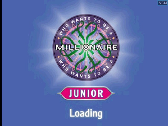 Image de l'ecran titre du jeu Who Wants to Be a Millionaire? Junior sur Sony Playstation
