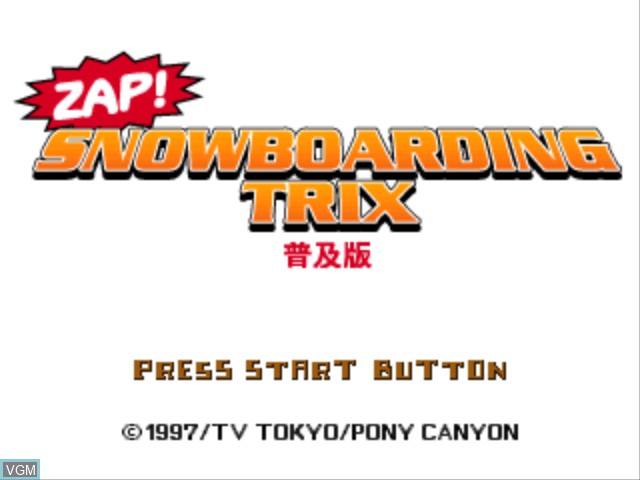 Image de l'ecran titre du jeu Zap! Snowboarding Trix sur Sony Playstation