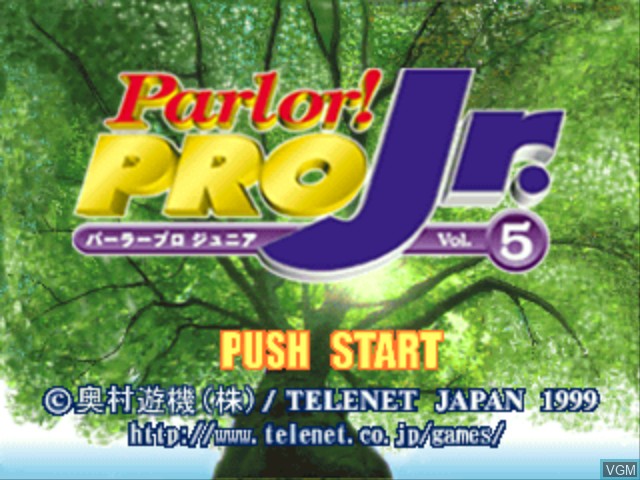 Image de l'ecran titre du jeu Parlor! Pro Jr. Vol. 5 sur Sony Playstation