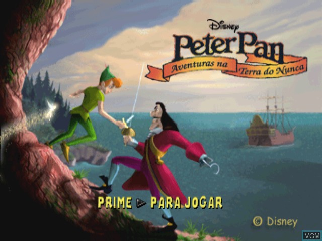 Image de l'ecran titre du jeu Peter Pan - Aventuras na Terra do Nunca sur Sony Playstation