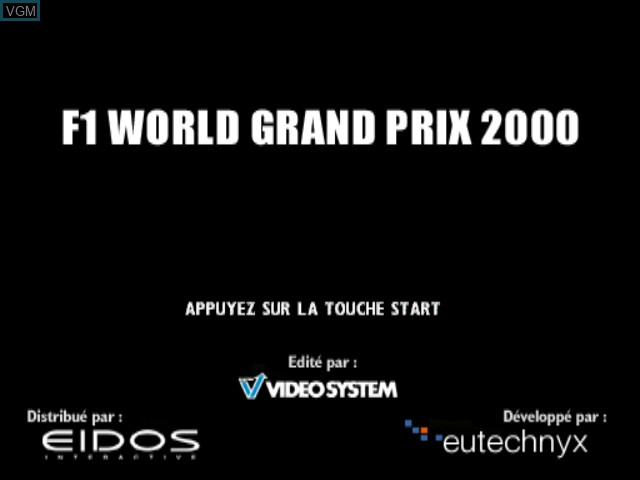 Image de l'ecran titre du jeu F1 World Grand Prix - Saison 2000 sur Sony Playstation