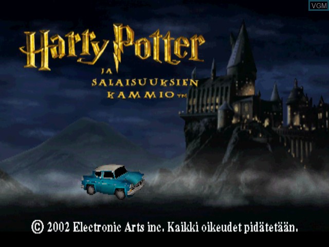 Image de l'ecran titre du jeu Harry Potter ja Salaisuuksien kammio sur Sony Playstation