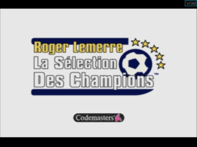 Image de l'ecran titre du jeu Roger Lemerre - La Selection des Champions sur Sony Playstation