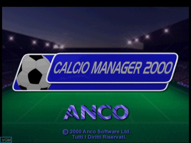 Image de l'ecran titre du jeu Calcio Manager 2000 sur Sony Playstation