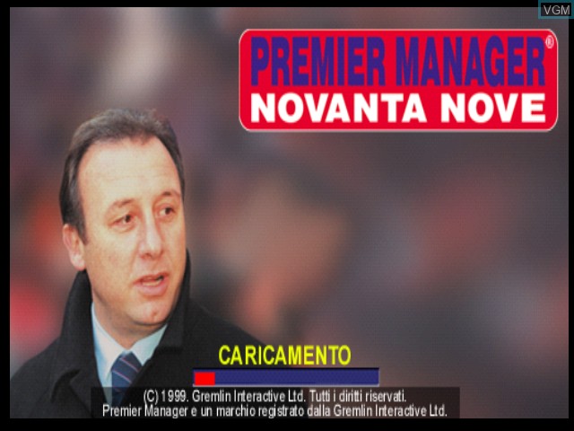 Image de l'ecran titre du jeu Premier Manager Novanta Nove sur Sony Playstation