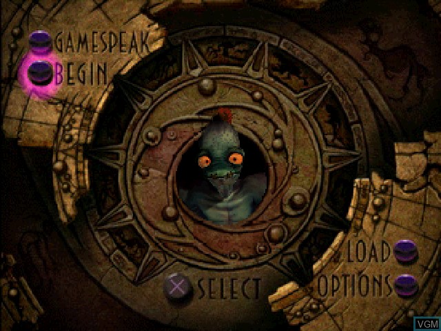 Image du menu du jeu Oddworld - Abe's Oddysee sur Sony Playstation