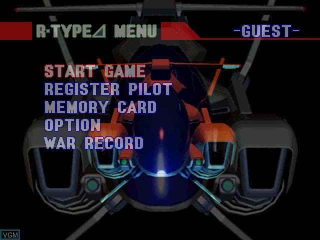 Image du menu du jeu R-Type Delta sur Sony Playstation