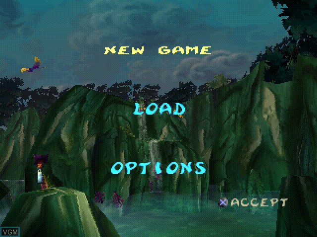 Image du menu du jeu Rayman 2 - The Great Escape sur Sony Playstation