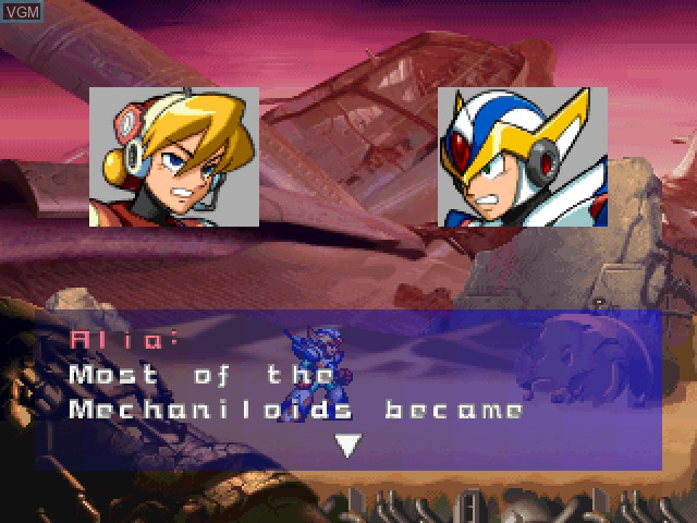 Image du menu du jeu Mega Man X6 sur Sony Playstation