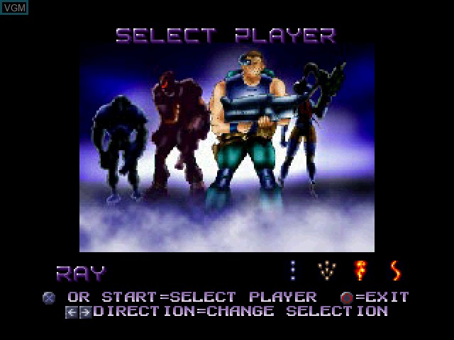 Image du menu du jeu Contra - Legacy of War sur Sony Playstation