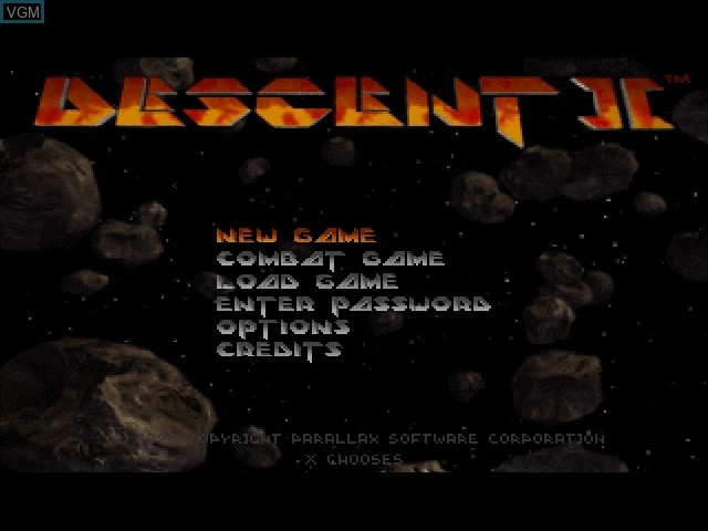 Image du menu du jeu Descent 2 sur Sony Playstation