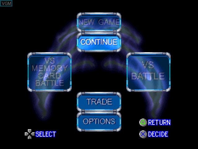 Image du menu du jeu Dragon Seeds sur Sony Playstation