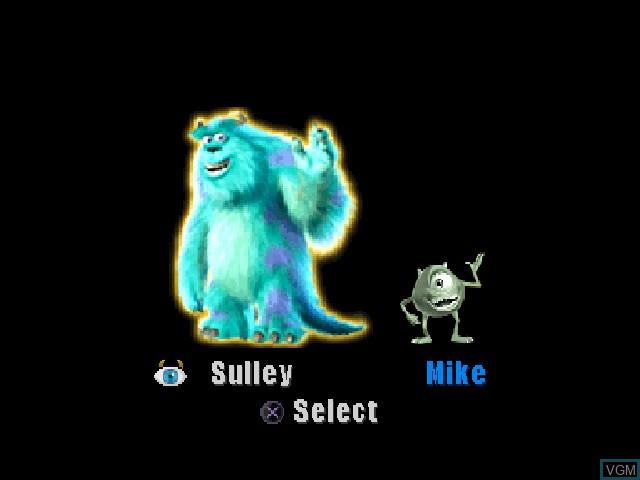 Image du menu du jeu Monsters, Inc. Scream Team sur Sony Playstation