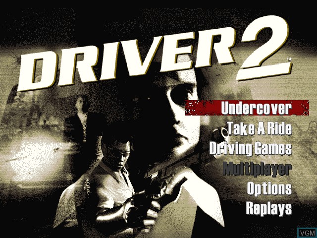 Image du menu du jeu Driver 2 - Back on the Streets sur Sony Playstation