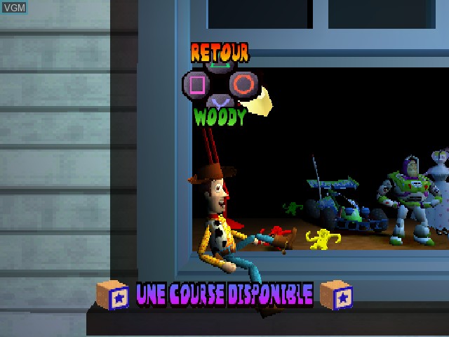 Image du menu du jeu Toy Story Racer sur Sony Playstation