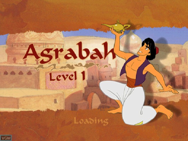 Image du menu du jeu Aladdin in Nasira's Revenge sur Sony Playstation
