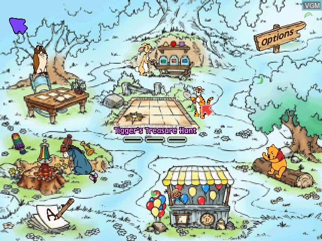 Image du menu du jeu Winnie the Pooh - Kindergarten sur Sony Playstation