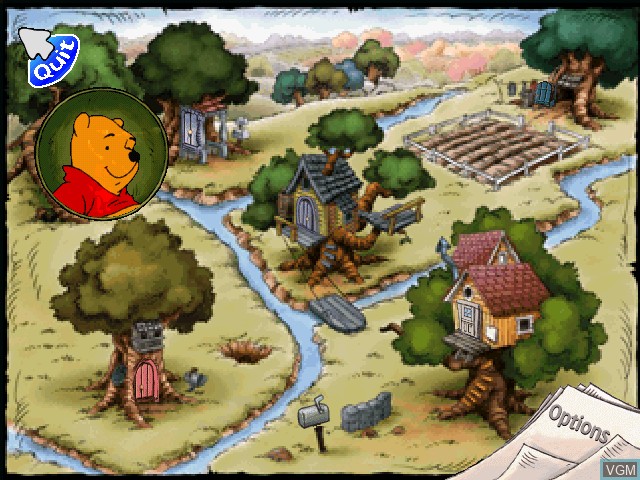 Image du menu du jeu Winnie the Pooh - Preschool sur Sony Playstation