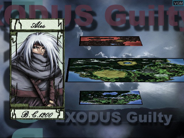 Image du menu du jeu Exodus Guilty sur Sony Playstation