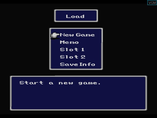 Image du menu du jeu Final Fantasy IV sur Sony Playstation