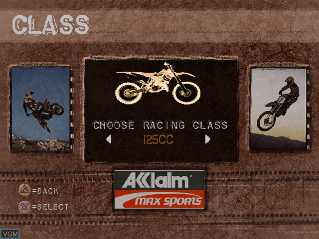 Image du menu du jeu Freestyle Motocross - McGrath Vs. Pastrana sur Sony Playstation