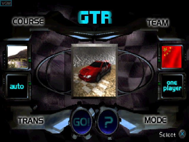 Image du menu du jeu Car and Driver Presents - Grand Tour Racing '98 sur Sony Playstation
