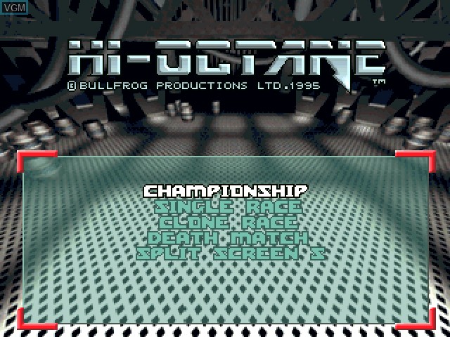 Image du menu du jeu Hi-Octane - The Track Fights Back! sur Sony Playstation