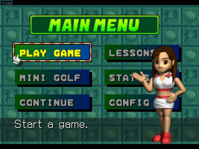 Image du menu du jeu Hot Shots Golf sur Sony Playstation