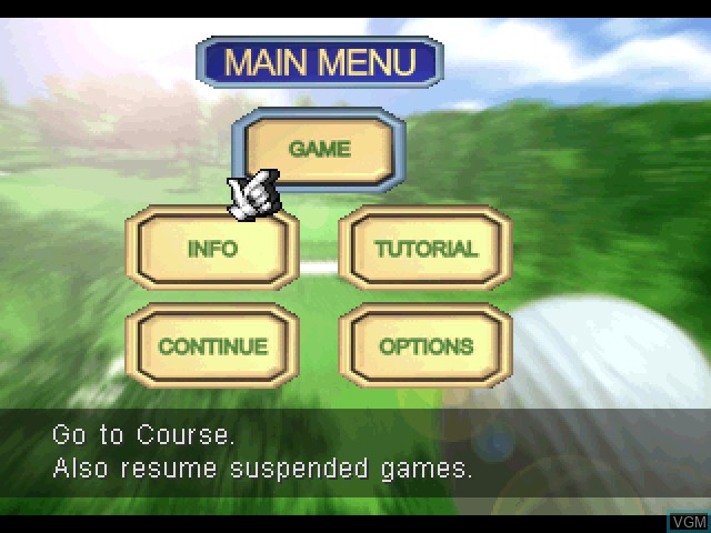 Image du menu du jeu Hot Shots Golf 2 sur Sony Playstation