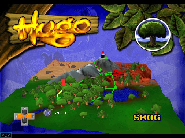 Image du menu du jeu Hugo sur Sony Playstation