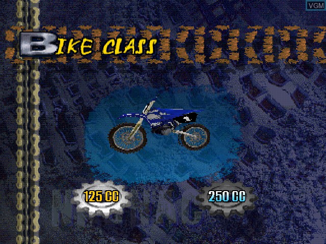 Image du menu du jeu Jeremy McGrath Supercross 2000 sur Sony Playstation