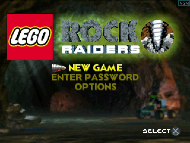 Image du menu du jeu LEGO Rock Raiders sur Sony Playstation