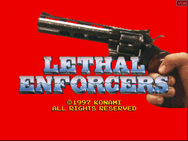 Image du menu du jeu Lethal Enforcers I & II sur Sony Playstation