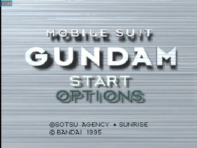 Image du menu du jeu Mobile Suit Gundam sur Sony Playstation